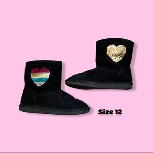 Size 12 Flip Sequin Boots